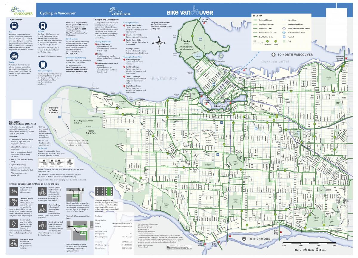 βανκούβερ λωρίδα ποδήλατο χάρτης