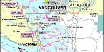 Vancouver island ακτοπλοϊκά δρομολόγια χάρτης