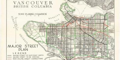 Χάρτης της vintage βανκούβερ