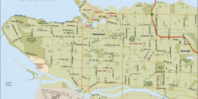 Χάρτης της street vancouver, bc canada