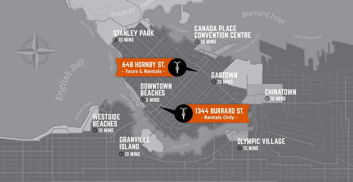 Χάρτης του κύκλου και οδηγός vancouver island