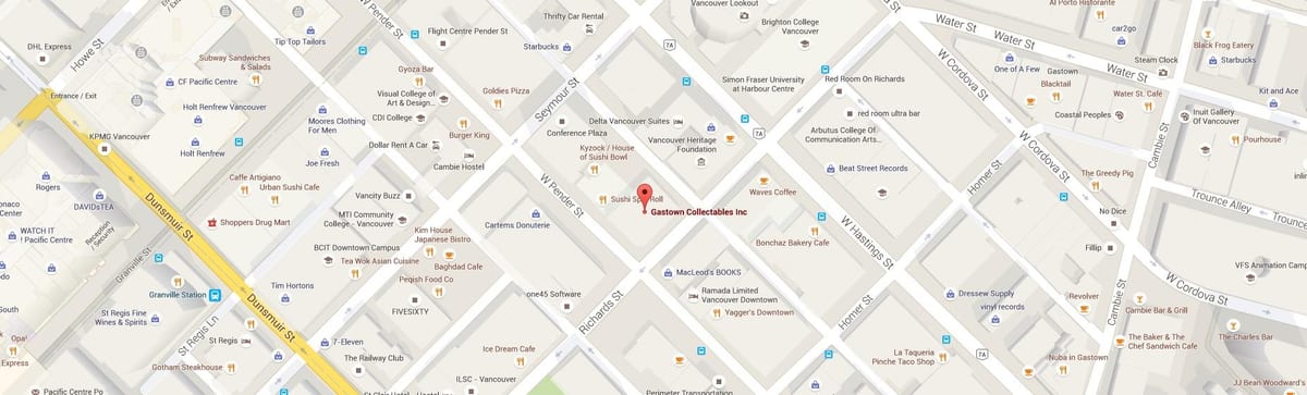 χάρτης της gastown του βανκούβερ π. χ.