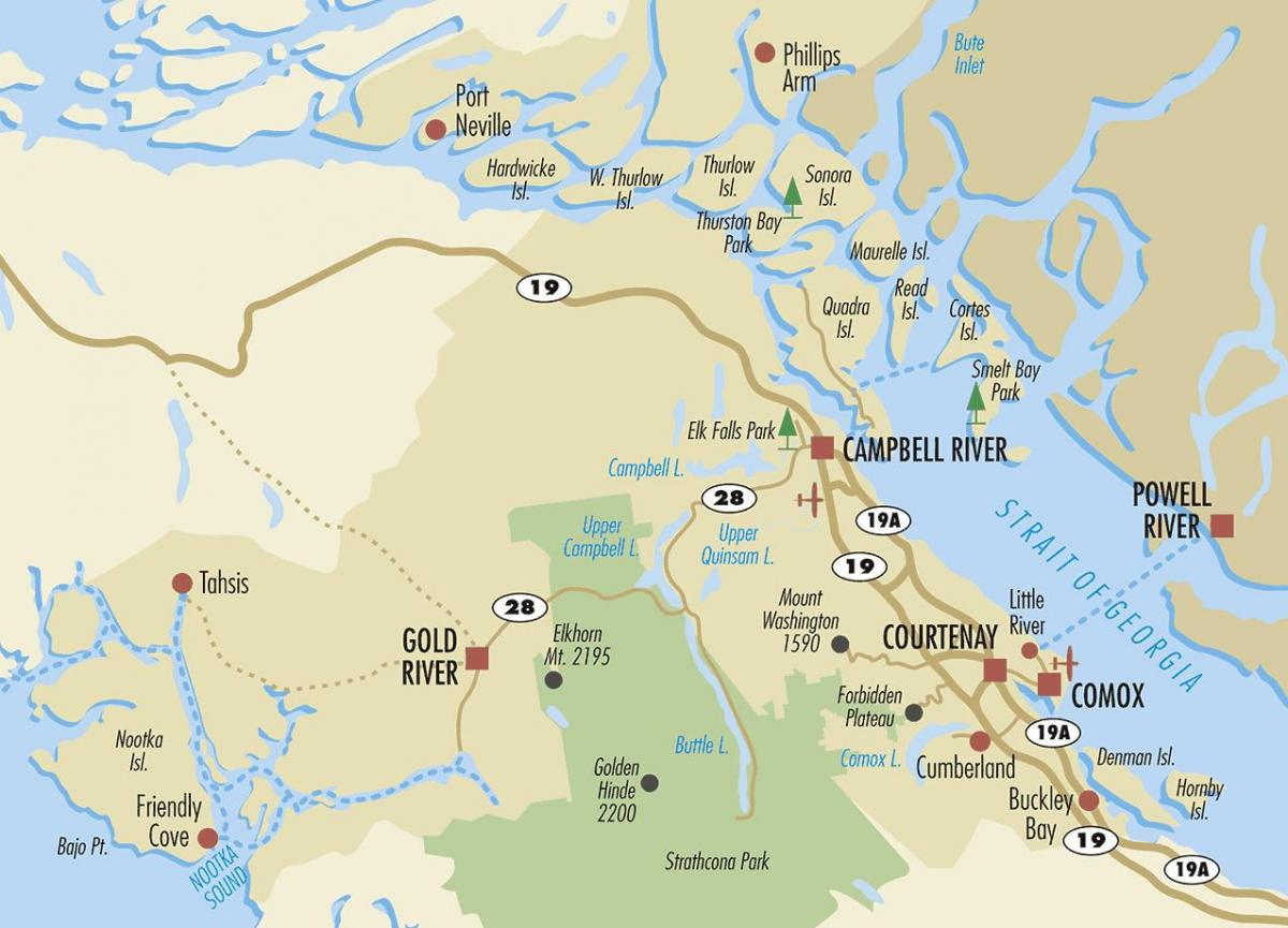 campbell river χάρτης vancouver island
