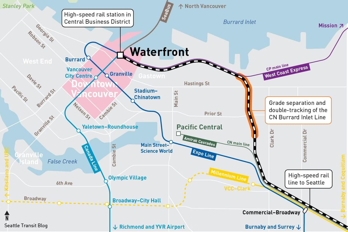 Χάρτης waterfront station, βανκούβερ