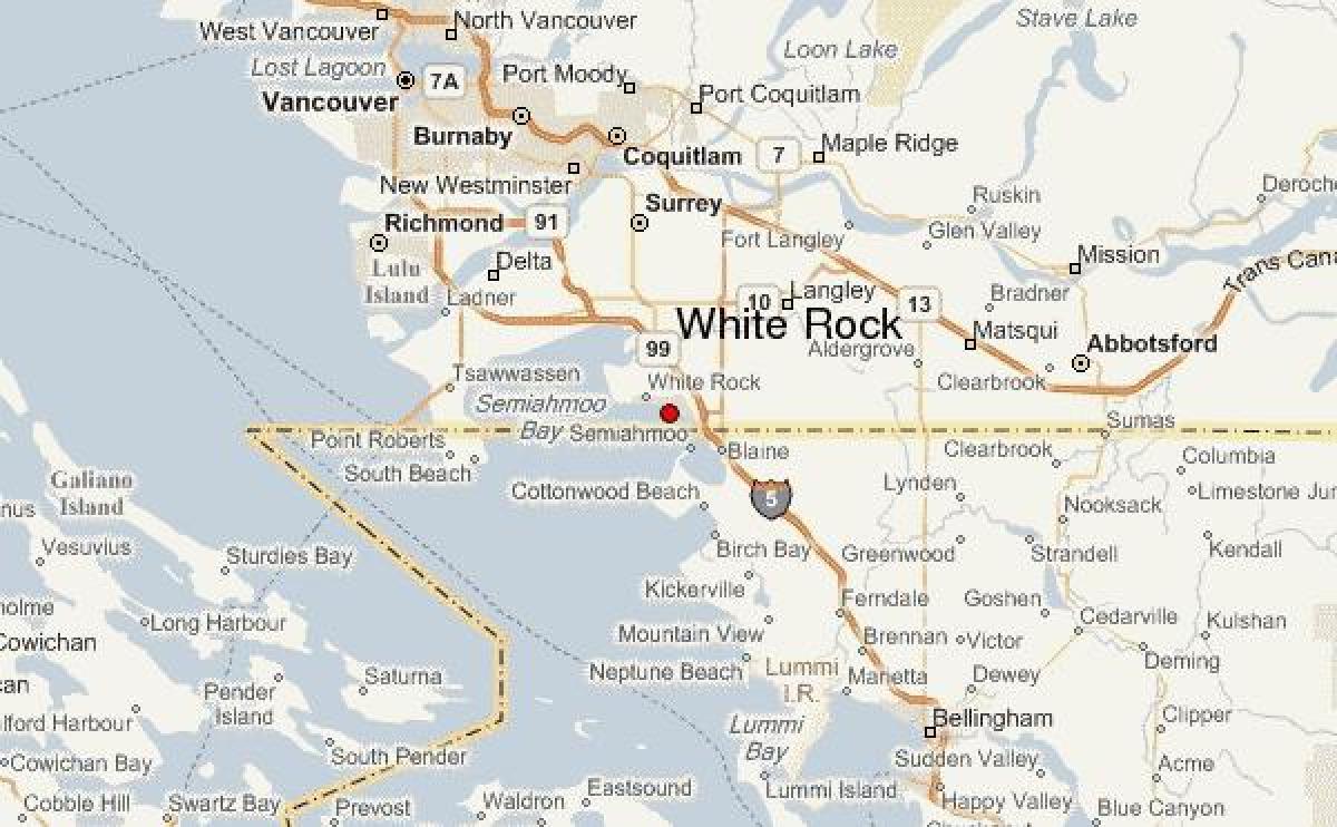 Χάρτης της white rock βανκούβερ