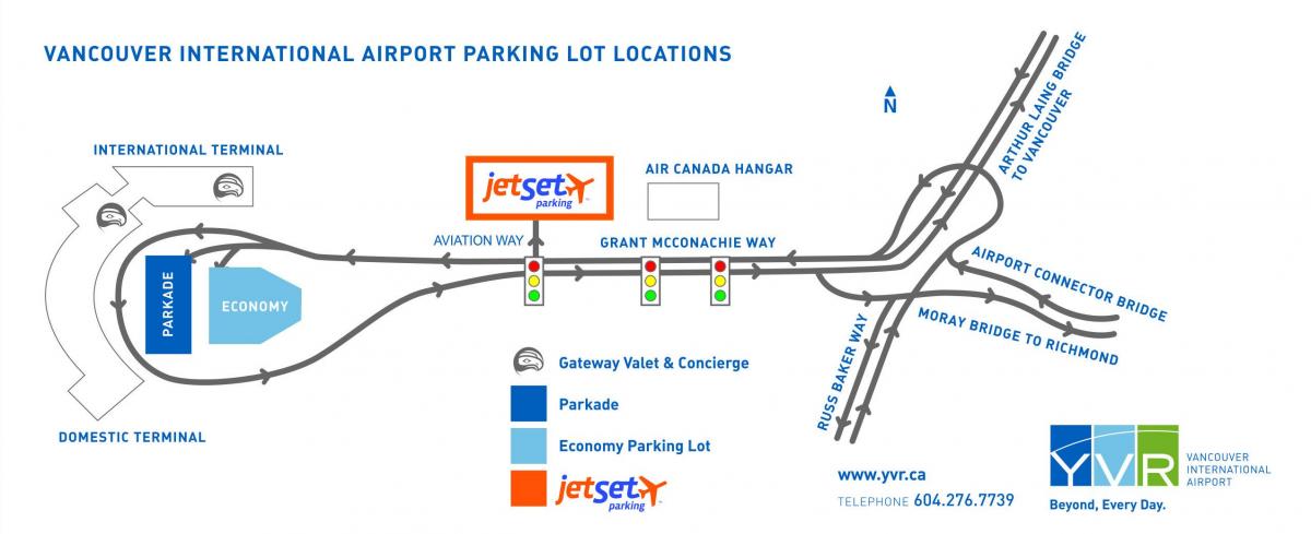 vancouver airport χώρος στάθμευσης χάρτης