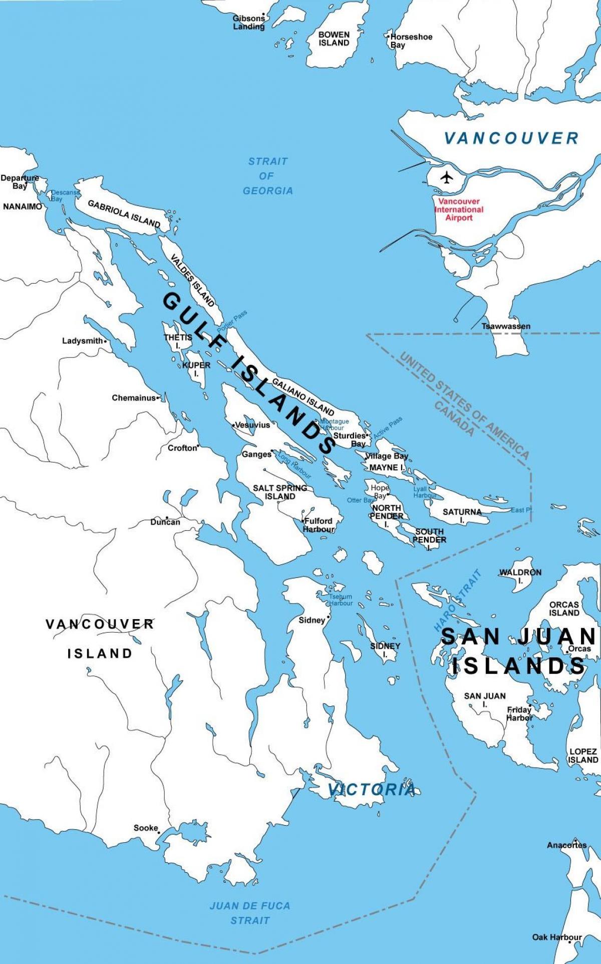 Χάρτης της βόρειας κόλπου νησιά 