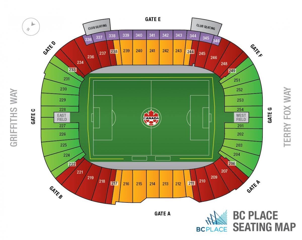 bc place stadium χάρτης