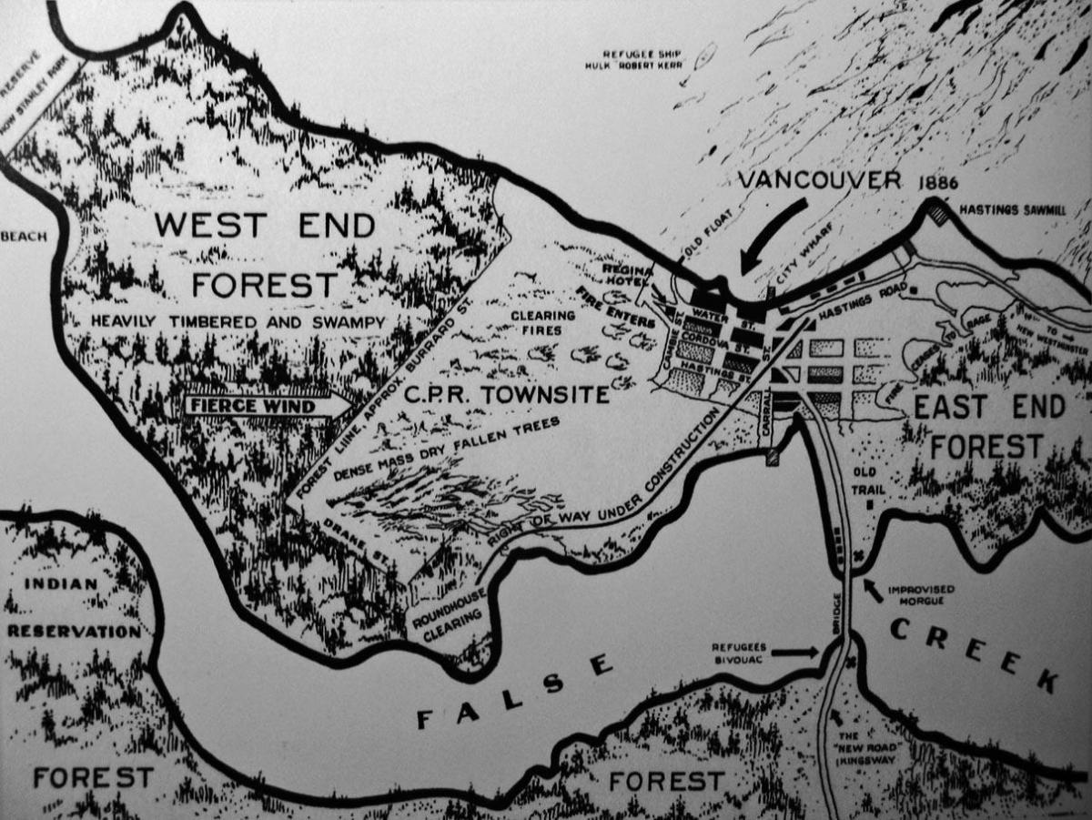 Χάρτης της παλιάς βανκούβερ