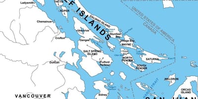 Χάρτης της βόρειας κόλπου νησιά 