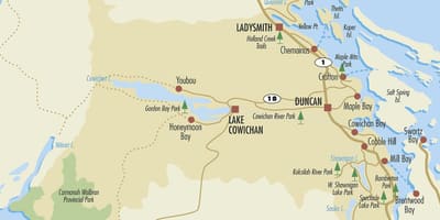 Χάρτης της ντάνκαν vancouver island 