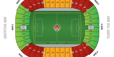 Bc place stadium χάρτης