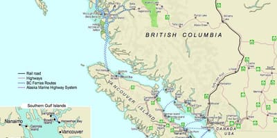 Ferries βανκούβερ σε vancouver island χάρτης