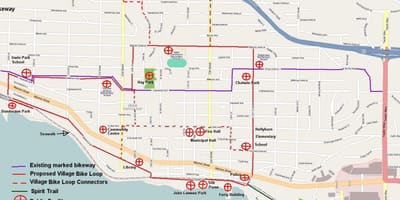 Τα North vancouver ποδηλασία χάρτης