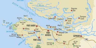 Χάρτης της north vancouver island
