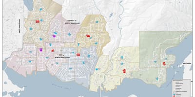 Χάρτης της north vancouver school district