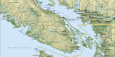 Χάρτης της περιοχής του βανκούβερ π. χ.