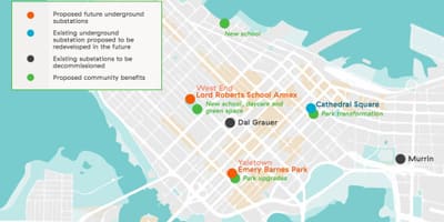 Χάρτης του yaletown, βανκούβερ π. χ.