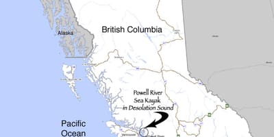 Χάρτης της βρετανικής κολομβίας στις