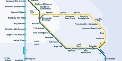 Καναδά skytrain χάρτης