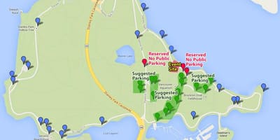 Χάρτης της stanley park στάθμευσης