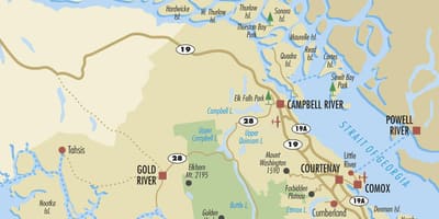 Campbell river χάρτης vancouver island