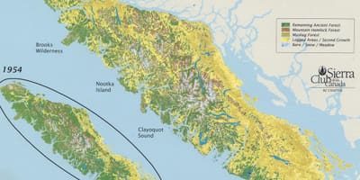 Τροπικό δάσος vancouver island χάρτης