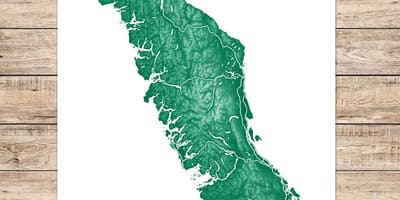 Χάρτης vancouver island art