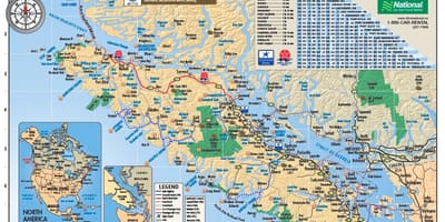 Χάρτης του vancouver island rv πάρκα