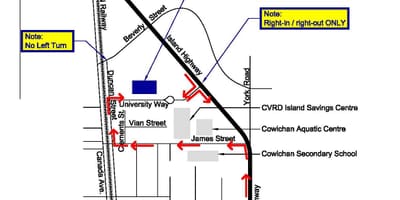 Χάρτης του vancouver island university campus