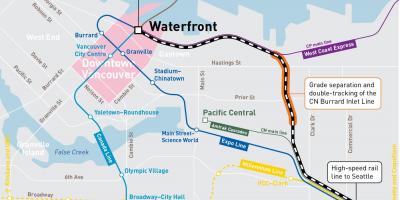 Χάρτης waterfront station, βανκούβερ