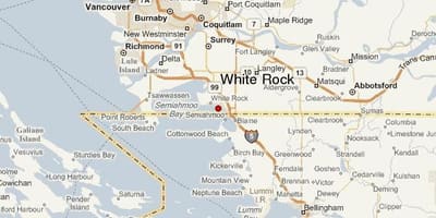 Χάρτης της white rock βανκούβερ