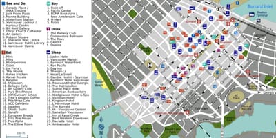 Yaletown, βανκούβερ χάρτης