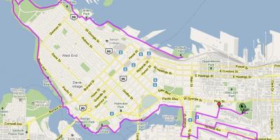Πόλη του βανκούβερ ποδήλατο χάρτης
