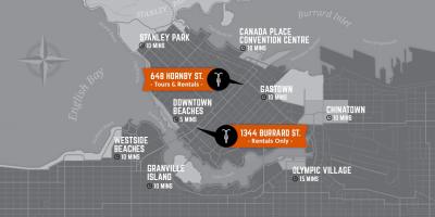Χάρτης του κύκλου και οδηγός vancouver island