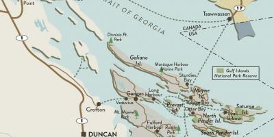 Χάρτης του νησιού του βανκούβερ και αργοσαρωνικού